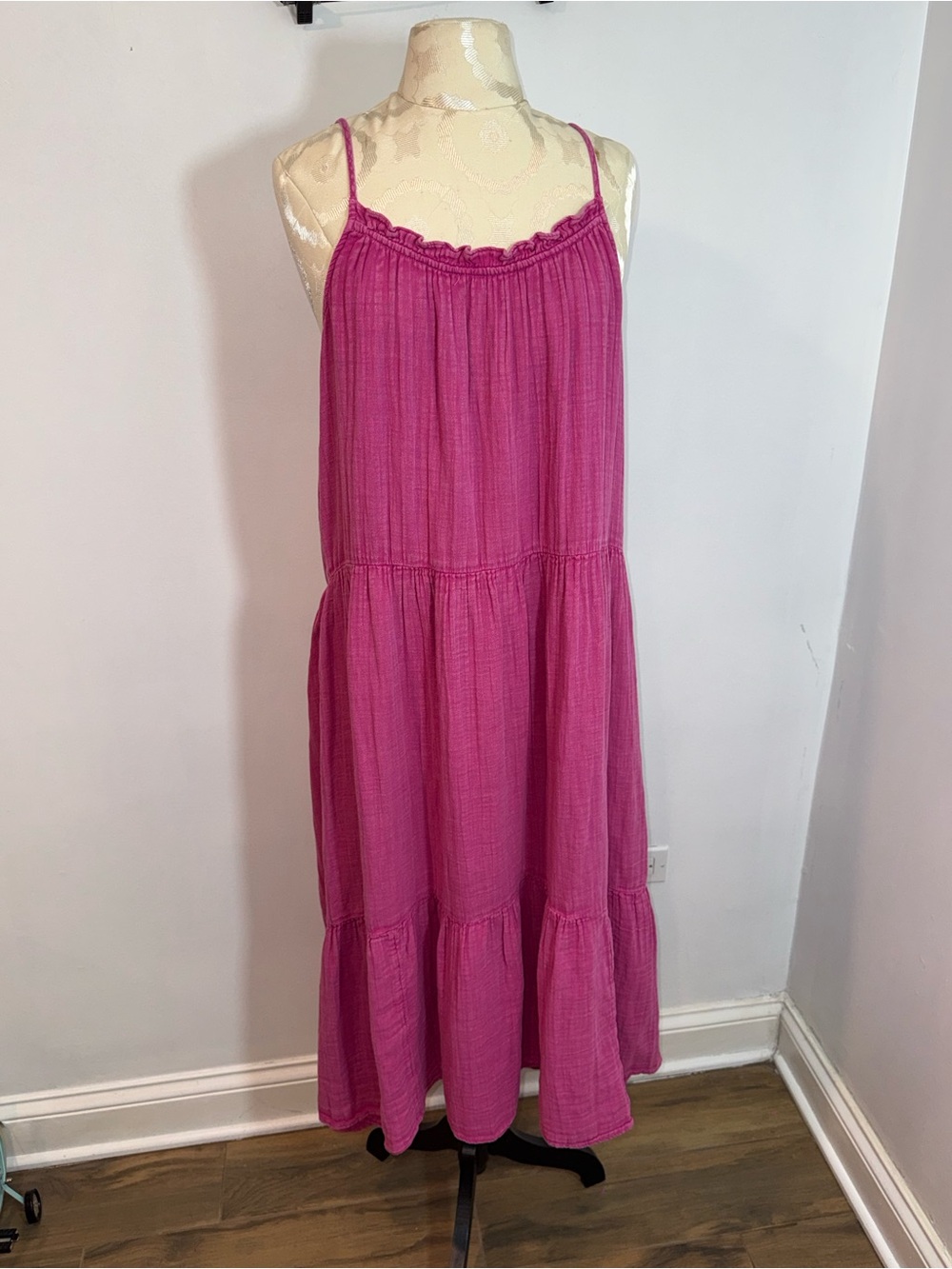 Daily Practice Pink Cotton Maxi Dress